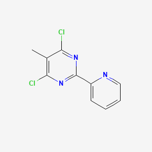 molecular formula C10H7Cl2N3 B3045108 Pyrimidine, 4,6-dichloro-5-methyl-2-(2-pyridinyl)- CAS No. 10198-77-3