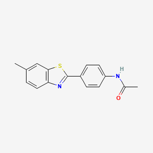 molecular formula C16H14N2OS B3045122 N-[4-(6-methyl-1,3-benzothiazol-2-yl)phenyl]acetamide CAS No. 10205-61-5