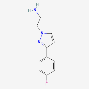 molecular formula C11H12FN3 B3045125 2-[3-(4-fluorophenyl)-1H-pyrazol-1-yl]ethanamine CAS No. 1020706-56-2