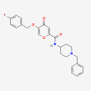 molecular formula C25H25FN2O4 B3045137 N-(1-benzylpiperidin-4-yl)-5-((4-fluorobenzyl)oxy)-4-oxo-4H-pyran-2-carboxamide CAS No. 1021209-53-9