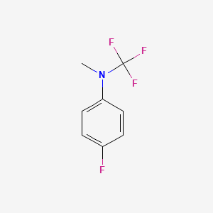 molecular formula C8H7F4N B3045143 4-fluoro-N-methyl-N-(trifluoromethyl)aniline CAS No. 10219-07-5