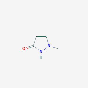 molecular formula C4H8N2O B3045152 1-Methylpyrazolidin-3-one CAS No. 10234-80-7