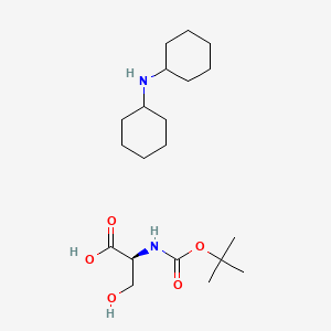 molecular formula C20H38N2O5 B3045230 Boc-Ser-OH.DCHA CAS No. 10342-06-0