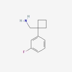 molecular formula C11H14FN B3045251 [1-(3-fluorophenyl)cyclobutyl]methanamine CAS No. 1037131-77-3