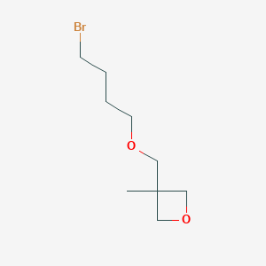 molecular formula C9H17BrO2 B3045256 3-[(4-Bromobutoxy)methyl]-3-methyloxetane CAS No. 103781-33-5