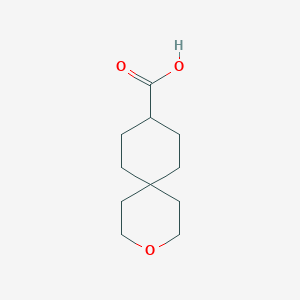 molecular formula C11H18O3 B3045284 3-Oxaspiro[5.5]undecane-9-carboxylic acid CAS No. 10428-85-0