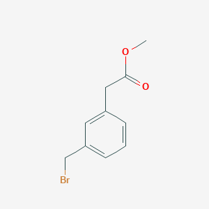 molecular formula C10H11BrO2 B3045299 Benzeneacetic acid, 3-(bromomethyl)-, methyl ester CAS No. 104508-22-7