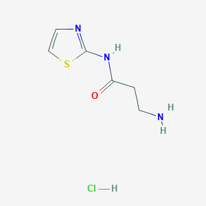 molecular formula C6H10ClN3OS B3045305 3-amino-N-(thiazol-2-yl)propanamide hydrochloride CAS No. 1046757-40-7