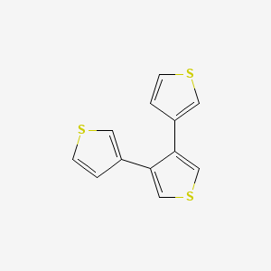 molecular formula C12H8S3 B3045332 3,4-di(thiophen-3-yl)thiophene CAS No. 105124-98-9