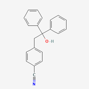 molecular formula C21H17NO B3045334 4-(2-Hydroxy-2,2-diphenylethyl)benzonitrile CAS No. 10517-66-5