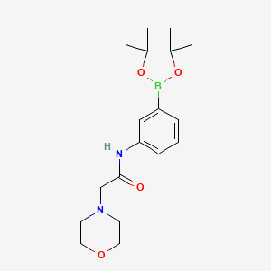 2-morpholino-N-(3-(4,4,5,5-tetramethyl-1,3,2-dioxaborolan-2-yl)phenyl)acetamide