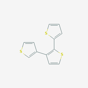 molecular formula C12H8S3 B3045392 2-thiophen-2-yl-3-thiophen-3-ylthiophene CAS No. 106032-18-2
