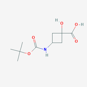 1-Hydroxy-3-[(2-methylpropan-2-yl)oxycarbonylamino]cyclobutane-1-carboxylic acid