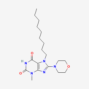 1H-Purine-2,6-dione, 3,7-dihydro-3-methyl-8-(4-morpholinyl)-7-nonyl-