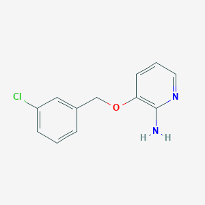 molecular formula C12H11ClN2O B3045442 3-[(3-Chlorophenyl)methoxy]pyridin-2-amine CAS No. 107229-62-9
