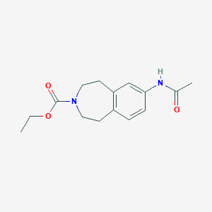 Ethyl 7-acetamido-1,2,4,5-tetrahydro-3H-3-benzazepine-3-carboxylate