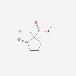 molecular formula C8H11BrO3 B3045467 Methyl 1-(bromomethyl)-2-oxocyclopentanecarboxylate CAS No. 107986-99-2