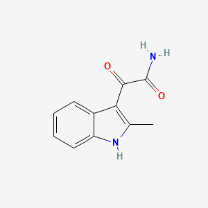 molecular formula C11H10N2O2 B3045468 2-(2-methyl-1H-indol-3-yl)-2-oxoacetamide CAS No. 1080-83-7