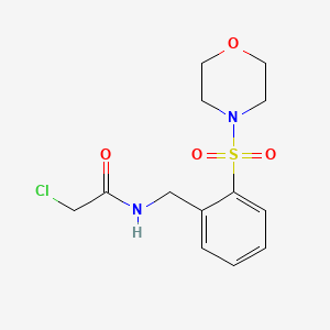 2-chloro-N-{[2-(morpholine-4-sulfonyl)phenyl]methyl}acetamide