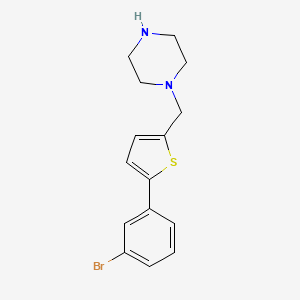 1-{[5-(3-Bromophenyl)thiophen-2-yl]methyl}piperazine