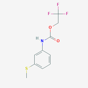 molecular formula C10H10F3NO2S B3045505 2,2,2-trifluoroethyl N-[3-(methylsulfanyl)phenyl]carbamate CAS No. 1087797-88-3