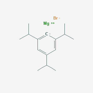 molecular formula C15H23BrMg B3045510 Magnesium, bromo[2,4,6-tris(1-methylethyl)phenyl]- CAS No. 108894-99-1
