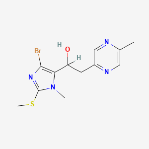 1-(4-Bromo-1-methyl-2-(methylthio)-1H-imidazol-5-yl)-2-(5-methylpyrazin-2-yl)ethanol