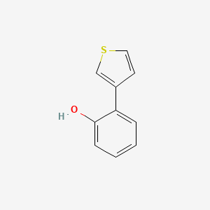 molecular formula C10H8OS B3045512 2-(Thiophen-3-YL)phenol CAS No. 108932-41-8