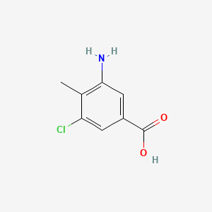 molecular formula C8H8ClNO2 B3045522 3-Amino-5-chloro-4-methylbenzoic acid CAS No. 1092307-34-0