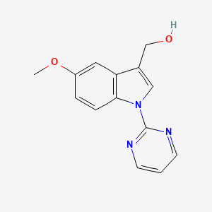 molecular formula C14H13N3O2 B3045523 [5-methoxy-1-(pyrimidin-2-yl)-1H-indol-3-yl]methanol CAS No. 1092346-13-8