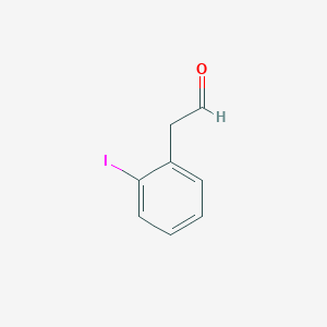molecular formula C8H7IO B3045526 Benzeneacetaldehyde, 2-iodo- CAS No. 109347-41-3