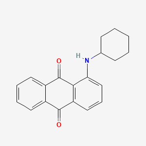 molecular formula C20H19NO2 B3045548 9,10-Anthracenedione, 1-(cyclohexylamino)- CAS No. 1096-48-6