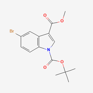 molecular formula C15H16BrNO4 B3045566 1-tert-Butyl 3-methyl 5-bromo-1H-indole-1,3-dicarboxylate CAS No. 1100052-64-9