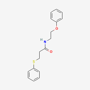 molecular formula C17H19NO2S B3045616 N-(2-phenoxyethyl)-3-(phenylthio)propanamide CAS No. 1105227-14-2