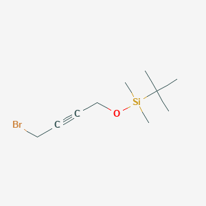 molecular formula C10H19BrOSi B3045630 Silane, [(4-bromo-2-butynyl)oxy](1,1-dimethylethyl)dimethyl- CAS No. 110796-98-0