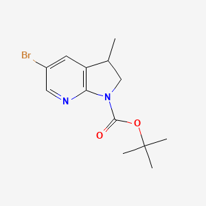 molecular formula C13H17BrN2O2 B3045652 tert-Butyl 5-bromo-3-methyl-2,3-dihydro-1H-pyrrolo[2,3-b]pyridine-1-carboxylate CAS No. 1111637-66-1