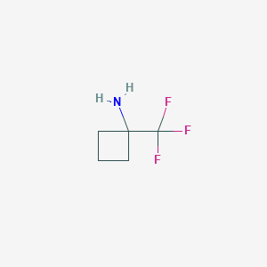 molecular formula C5H8F3N B3045660 1-(Trifluoromethyl)cyclobutan-1-amine CAS No. 1113053-52-3
