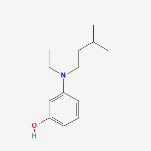 molecular formula C13H21NO B3045694 Phenol, 3-[ethyl(3-methylbutyl)amino]- CAS No. 112008-26-1