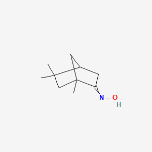 molecular formula C10H17NO B3045712 Bicyclo[2.2.1]heptan-2-one, 1,5,5-trimethyl-, oxime, (E)- CAS No. 112360-12-0