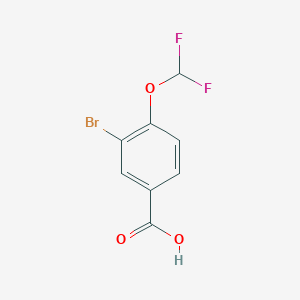 molecular formula C8H5BrF2O3 B3045753 3-Bromo-4-(difluoromethoxy)benzoic acid CAS No. 1131615-10-5
