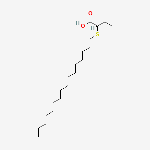 molecular formula C21H42O2S B3045755 Butanoic acid, 2-(hexadecylthio)-3-methyl- CAS No. 113184-21-7
