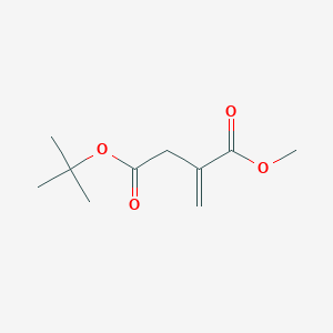molecular formula C10H16O4 B3045774 Butanedioic acid, 2-methylene-, 4-(1,1-dimethylethyl) 1-methyl ester CAS No. 113592-40-8