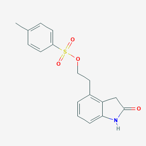 molecular formula C17H17NO4S B030458 2-(2-Oxoindolin-4-yl)ethyl 4-methylbenzenesulfonate CAS No. 139122-20-6