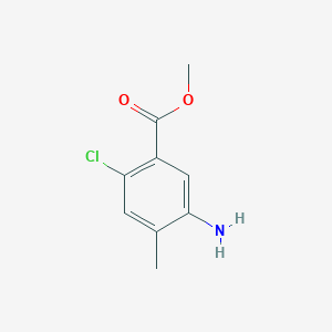 molecular formula C9H10ClNO2 B3045811 Methyl 5-amino-2-chloro-4-methylbenzoate CAS No. 1143026-47-4