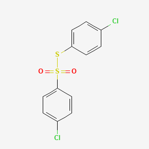 molecular formula C12H8Cl2O2S2 B3045822 Benzenesulfonothioic acid, 4-chloro-, S-(4-chlorophenyl) ester CAS No. 1146-44-7