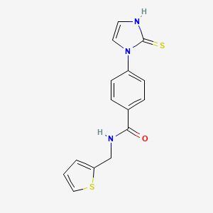 molecular formula C15H13N3OS2 B3045823 N-(thiophen-2-ylmethyl)-4-(2-thioxo-2,3-dihydro-1H-imidazol-1-yl)benzamide CAS No. 1146289-96-4