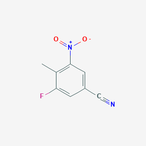 molecular formula C8H5FN2O2 B3045824 3-Fluoro-4-methyl-5-nitrobenzonitrile CAS No. 1146290-07-4