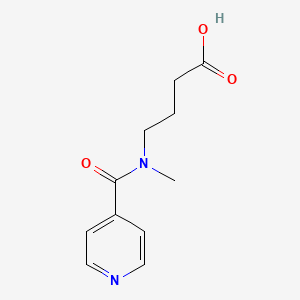 molecular formula C11H14N2O3 B3045862 4-[N-methyl-1-(pyridin-4-yl)formamido]butanoic acid CAS No. 1152556-15-4