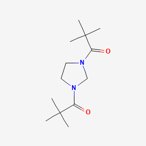 molecular formula C13H24N2O2 B3045913 Imidazolidine, 1,3-bis(2,2-dimethyl-1-oxopropyl)- (9CI) CAS No. 116046-91-4