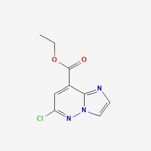 molecular formula C9H8ClN3O2 B3045920 Ethyl 6-chloroimidazo[1,2-b]pyridazine-8-carboxylate CAS No. 1161847-33-1